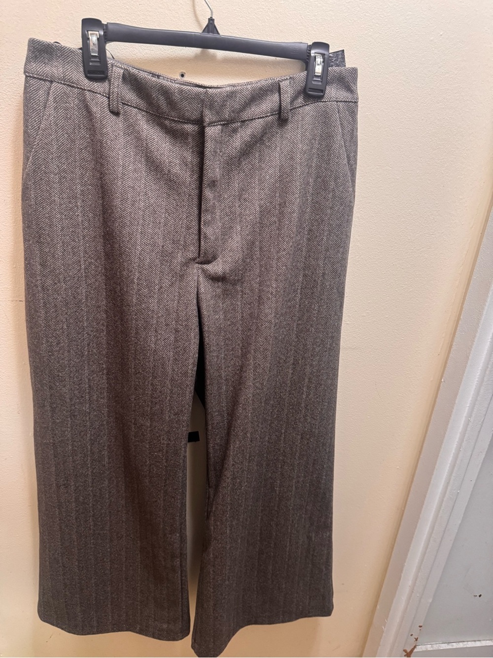 Cider Wide Leg Pinstripe Dress Pants in Brown size xl